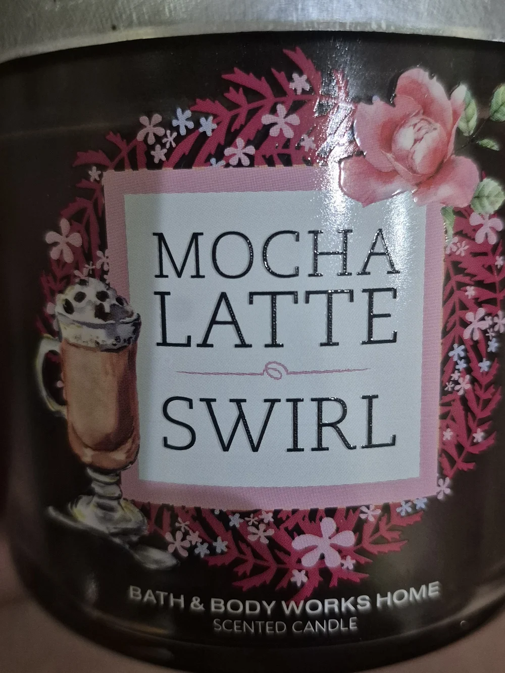 NWT 3 Wick Bath & Body Works Mocha Latte Swirl Scented Candle